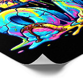 Ice Cream Drip Soccer 67 Six Seven Funny Gen Alpha Poster (Ecke)