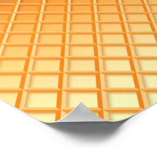 Ice Cream Drip Waffle Cone Pink With Sprinkles Poster (Ecke)