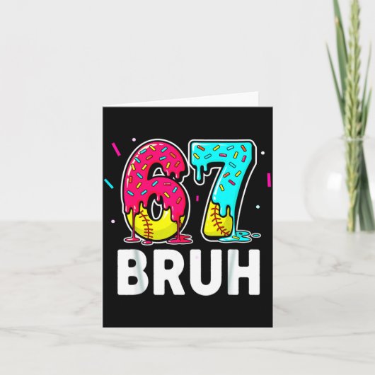 Ice Cream Dripng Softball Drip Fun 6 7 Six Seven M Karte (Vorderseite)