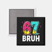 Ice Cream Dripng Softball Drip Fun 6 7 Six Seven M Magnet (Vorderseite/Rückseite)