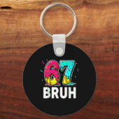 Ice Cream Dripng Softball Drip Fun 6 7 Six Seven M Schlüsselanhänger (Vorderseite)