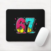Ice Cream Dripng Softball Drip Funny 6 7 Six Seven Mousepad (Mit Mouse)