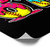 Ice Cream Dripng Softball Drip Funny 6 7 Six Seven Poster (Ecke)