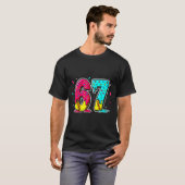 Ice Cream Dripng Softball Drip Funny 6 7 Six Seven T-Shirt (Vorne ganz)
