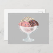 Ice Cream Einladungspostkarte (Vorne/Hinten)