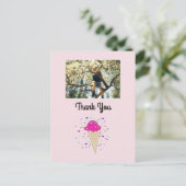 Ice Cream Foto Vielen Dank Postkarte (Stehend Vorderseite)