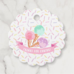 ICE CREAM Gastgeschenk Tag Geschenkanhänger