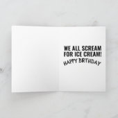 ICE CREAM GEBURTSTAGSKARTEN FUNNY FEIERTAGSKARTE (Innenseite)