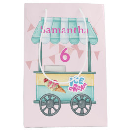 Ice Cream Gift Bag, Samantha Birthday Present Bag Mittlere Geschenktüte
