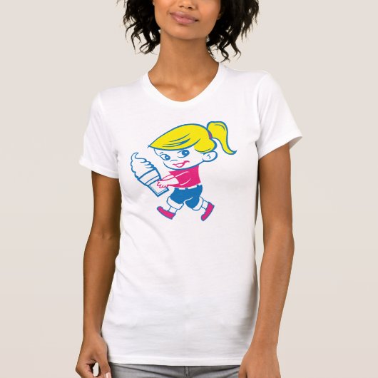 Ice Cream Girl - Basic White T-Shirt (Vorderseite)