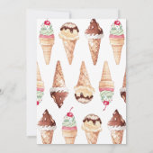 Ice Cream Girl Birthday Scoop Einladung (Rückseite)