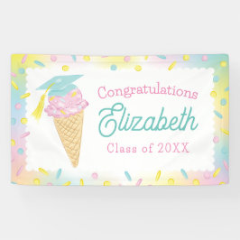 Ice Cream Graduation Party Banner