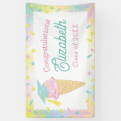 Ice Cream Graduation Party Banner (Vertikal)