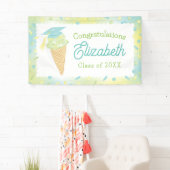 Ice Cream Graduation Party Blue Green Banner (Insitu)