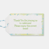 Ice Cream Graduation Party Blue Green Geschenkanhänger (Rückseite Horizontal)