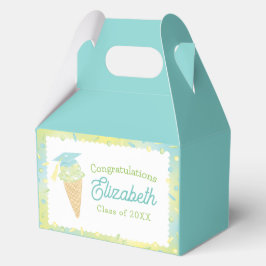 Ice Cream Graduation Party Blue Green Geschenkschachtel