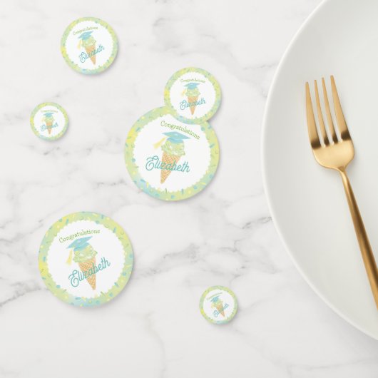 Ice Cream Graduation Party Blue Green Konfetti (Gruppe)