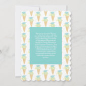 Ice Cream Graduation Party Green Blue Einladung (Rückseite)