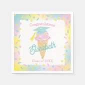 Ice Cream Graduation Party Serviette (Vorderseite)