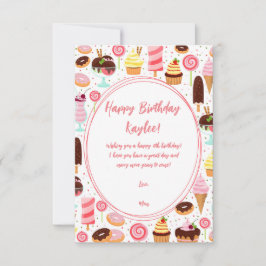 Ice Cream Happy Birthday Girls Sweet Niedliche Geb