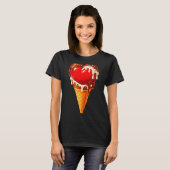 Ice Cream Heart Funny Drip Valentines Day Boys Gir T-Shirt (Vorne ganz)