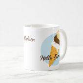 Ice Cream Hello individuelle Name Tasse (VorderseiteRechts)