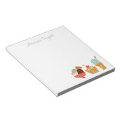 Ice Cream Illustration | Name hinzufügen Notizblock (angewinkelt)