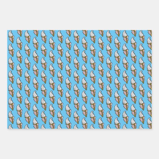 Ice Cream Illustration über das gesamte Muster Geschenkpapier Set (Vorderseite 2)
