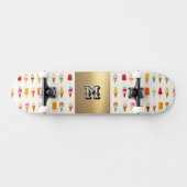 Ice Cream Lollies Mit Monogramm Retro Seaside Fun Skateboard (Horizontal)