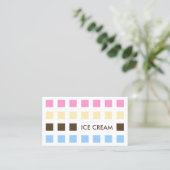 ICE CREAM (Mod-Quadrate) Visitenkarte (Stehend Vorderseite)