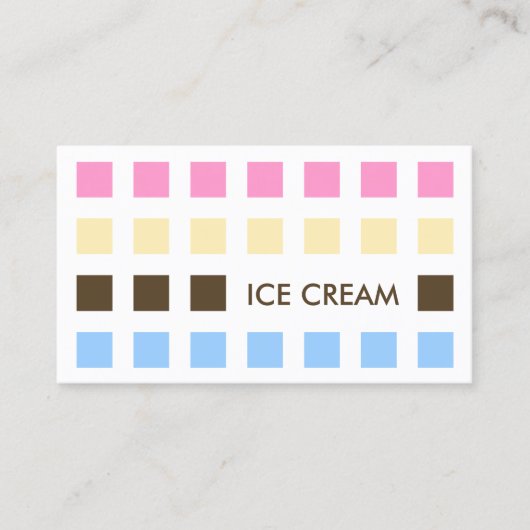 ICE CREAM (Mod-Quadrate) Visitenkarte (Vorderseite)