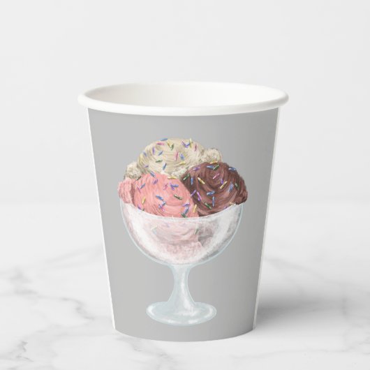 Ice Cream Pappbecher (Vorderseite)