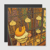 Ice Cream Parlor Cartoon Magnetkarte (Vorne/Hinten)