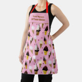 Ice Cream Parlor Retro Pink Personalized Apron Schürze (InSitu)