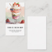 Ice Cream Parlor Visitenkarte (Vorne/Hinten)