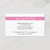 ICe Cream Parlor Visitenkarte (Rückseite)