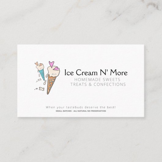 ICe Cream Parlor Visitenkarte (Vorderseite)