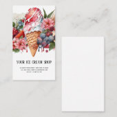 Ice Cream Parlor Visitenkarte (Vorne/Hinten)