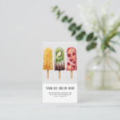 Ice Cream Parlor Visitenkarte (Stehend Vorderseite)