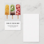 Ice Cream Parlor Visitenkarte (Vorne/Hinten)