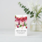 Ice Cream Parlor Visitenkarte (Stehend Vorderseite)