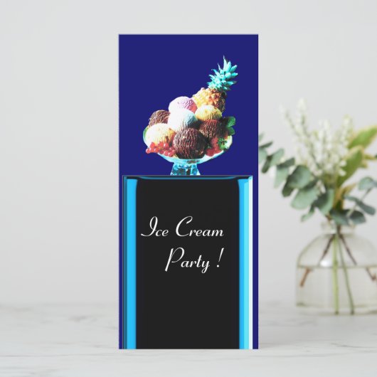 ICE CREAM PARTY - DESERT SHOP, blau-schwarz (Stehend Vorderseite)