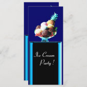 ICE CREAM PARTY - DESERT SHOP, blau-schwarz (Vorne/Hinten)