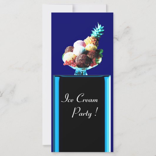 ICE CREAM PARTY - DESERT SHOP, blau-schwarz (Vorderseite)