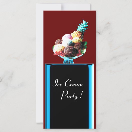 ICE CREAM PARTY - DESERT SHOP, blau-schwarz (Vorderseite)