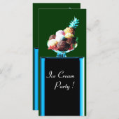 ICE CREAM PARTY - DESERT SHOP, blau schwarz grün (Vorne/Hinten)