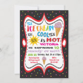 Ice Cream Party Funky Fun Einladung (Vorderseite)