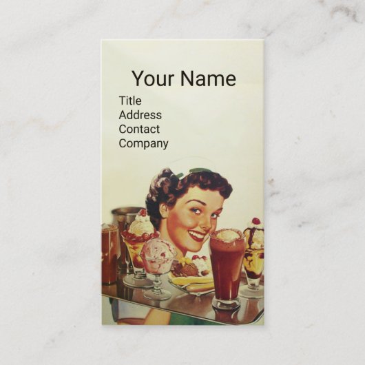 ICE CREAM PARTY Girl of Ice Visitenkarte (Vorderseite)