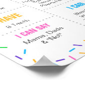 Ice Cream Pastel Sprinkles Mädchen zum ersten Gebu Poster (Ecke)