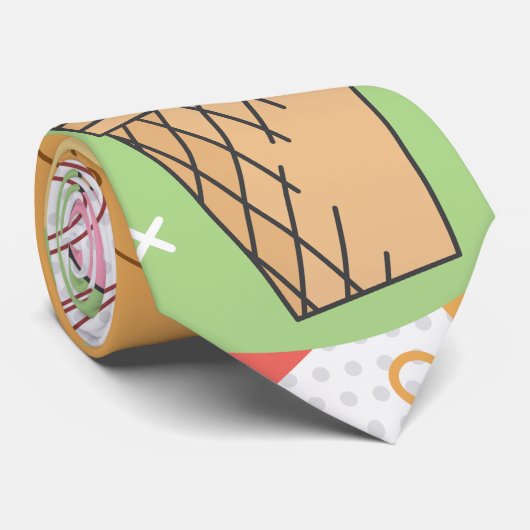 Ice cream pastel teacher Back to school pink Krawatte (Gerollt)